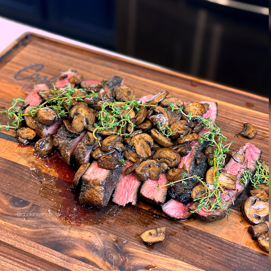 Perfect Ribeye Steak with Sautéed Mushrooms | Cookinwithswiss