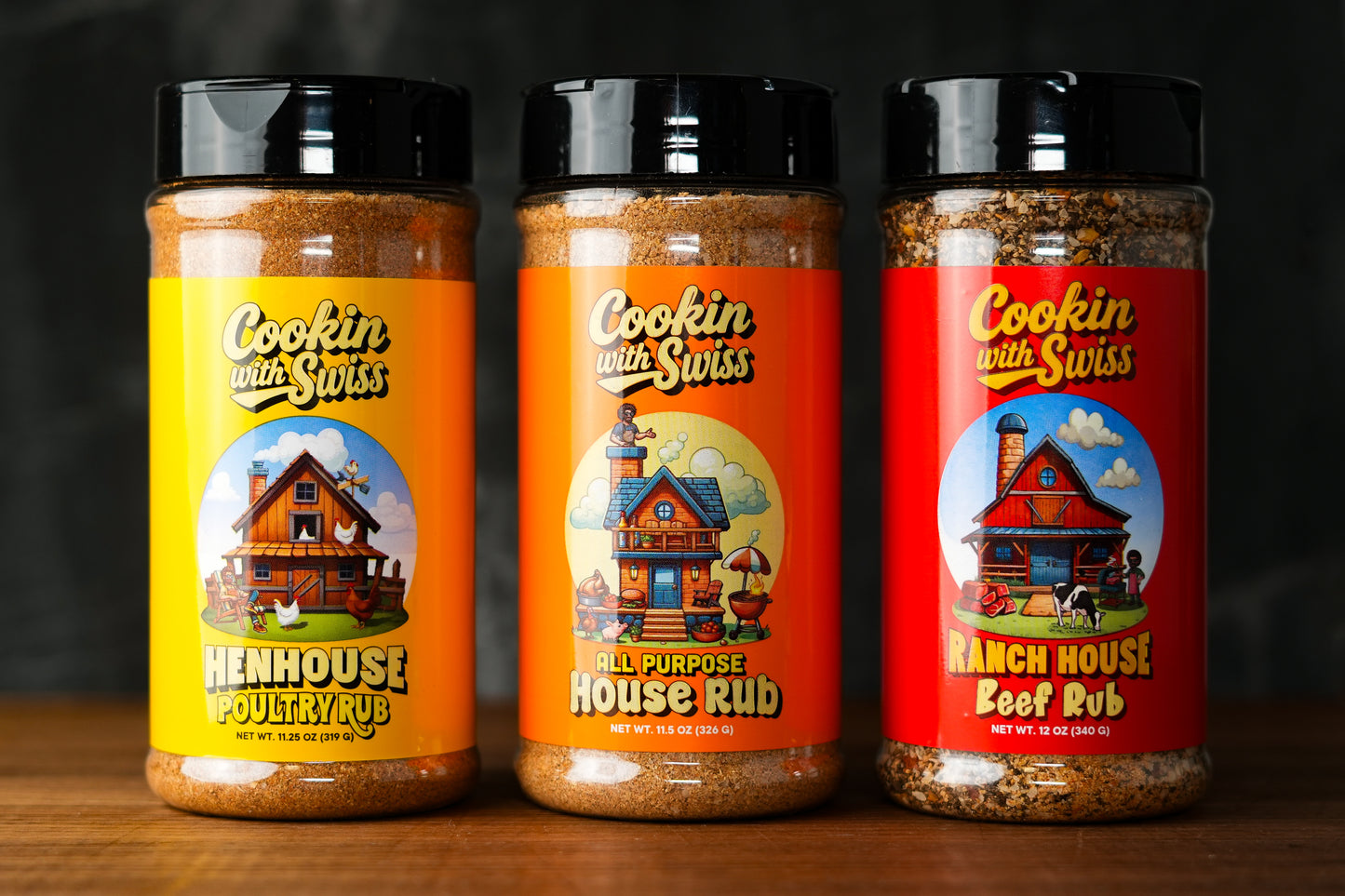 D. CookinwithSwiss Ultimate Trio – Beef, Chicken & All-Purpose Rub Bundle – Bold Flavors for Every Meal