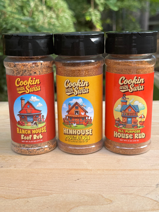 E. Cookinwithswiss Starter Pack – Beef, Poultry & All-Purpose Rub Sampler